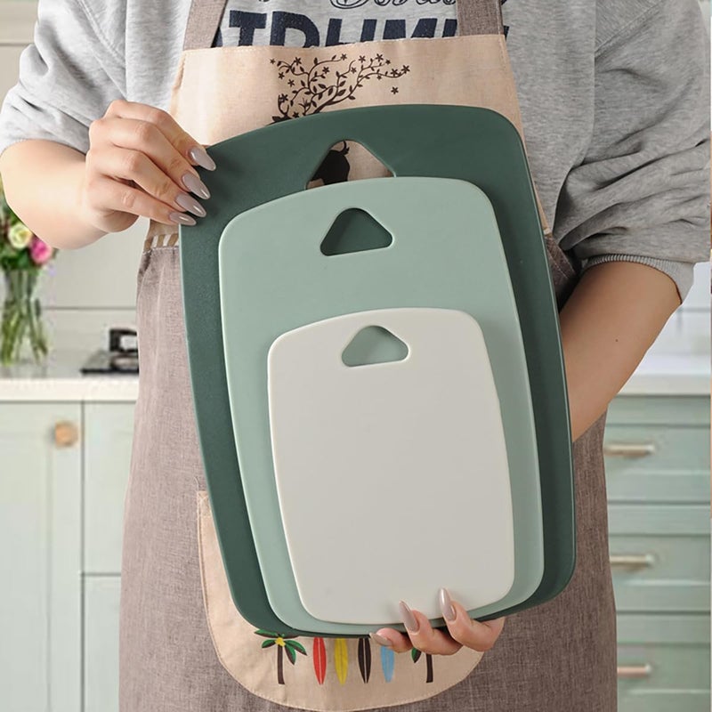 MiHerom Cutting Board Set for Kitchen,Plastic Large-small Chopping Board Set of 3,Dishwasher Safe,BPA Free - Image 5